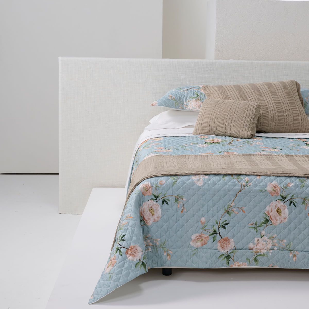 10 01 0523 Porta Travesseiro Tricot Canelada Me Bege 50 x 70  001